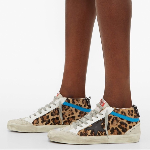 Golden Goose Leopard Pony Hair Mid Stars (Size 35) - Picture 10 of 10